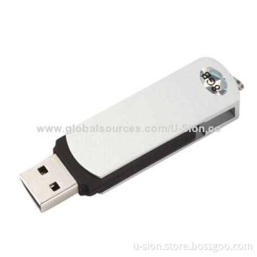 Promotional Swivel USB Flash Drive, OEM and ODM Orders Welcomed